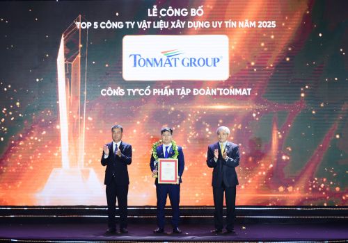 TONMAT Group tiếp tục lọt Top 5 Công ty vật liệu xây dựng uy tín Việt Nam